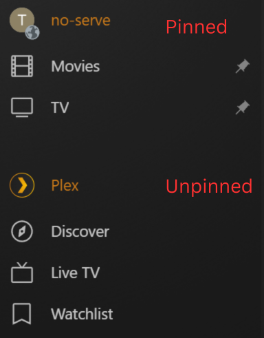 Plex Pinned Sources